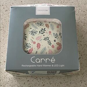 Carré Rechargeable Hand Warmer & LED Light - Floral Design